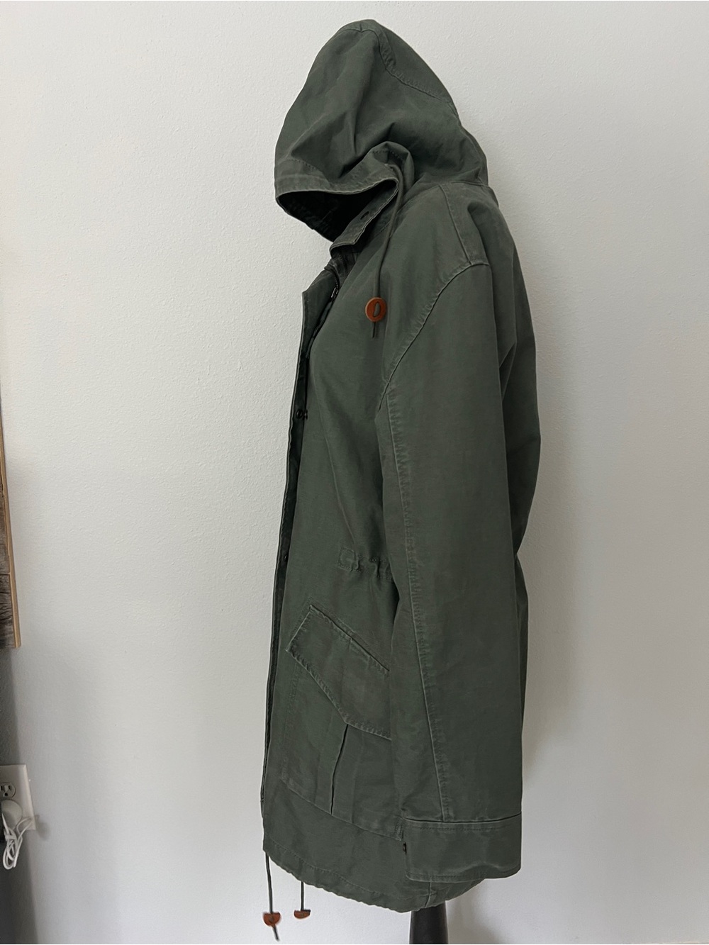 Abercrombie & Fitch Olive Green Hooded Field Jacket